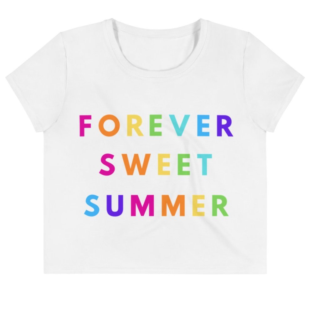 Forever Sweet Summer Cropped Tee (Print on Demand)